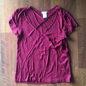 Maroon T-Shirt with X in the front